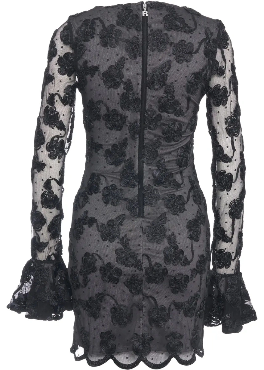 Rochie scurta ROTATE Birger Christensen neagra - Img 3