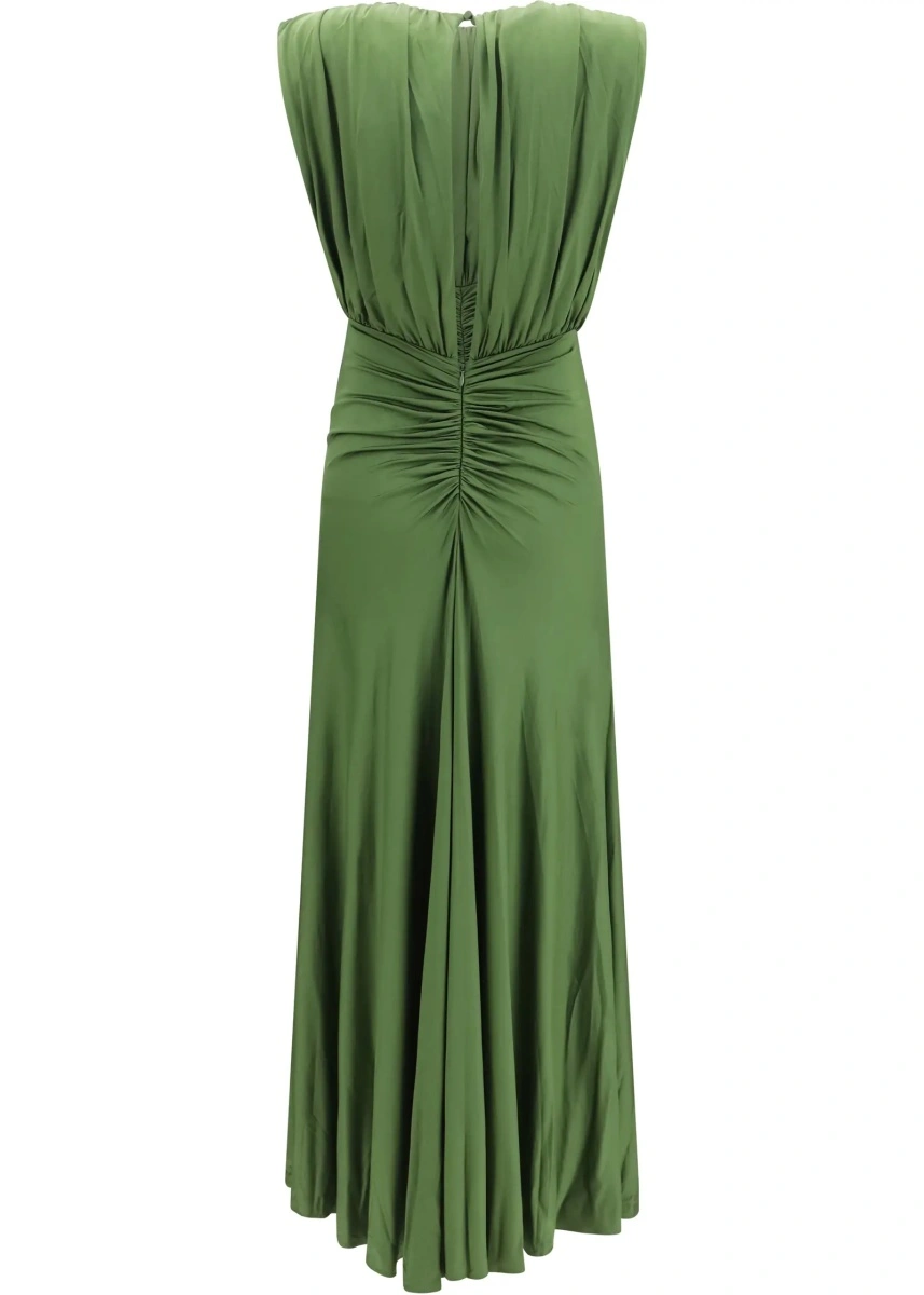 Rochie Self-Portrait verde din jerse - Img 2
