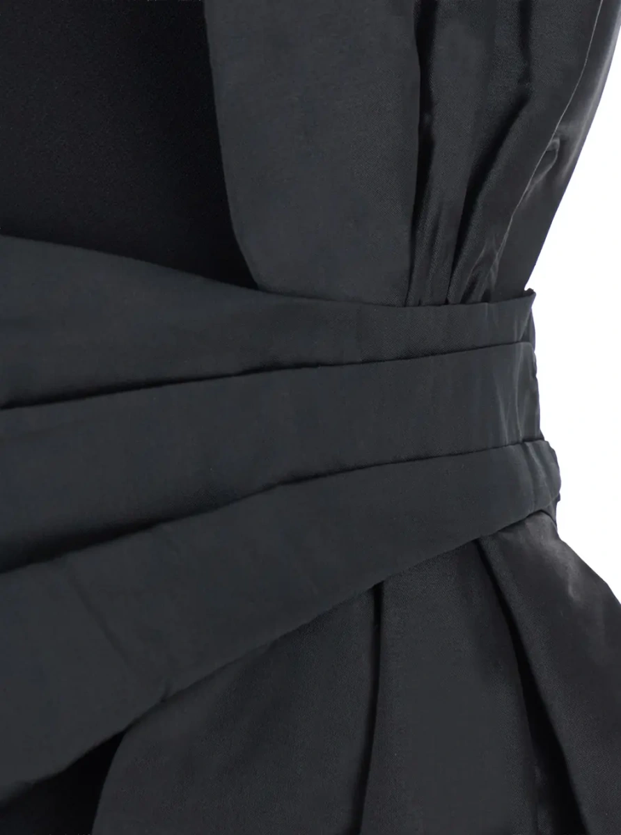 Rochii BUSTIER BOW DRESS with elegant details in Tech Fabric and black color for women - Img 3