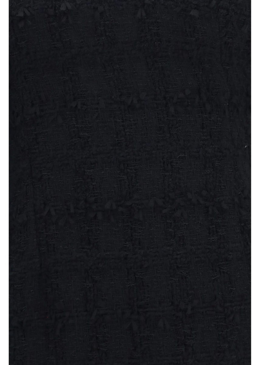 Rochii Checked bouclé tweed mni Dress with bows - Img 3
