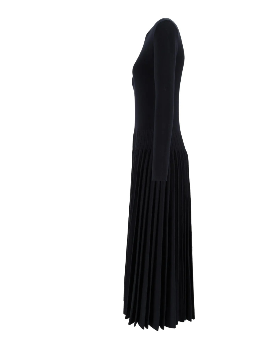 Rochii COTTON WOOL KNIT DRESS WITH PLEATED SKIRT - Img 3