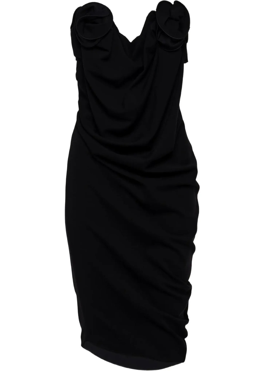 Rochii Draped Dress with sculptural floral details - Img 5