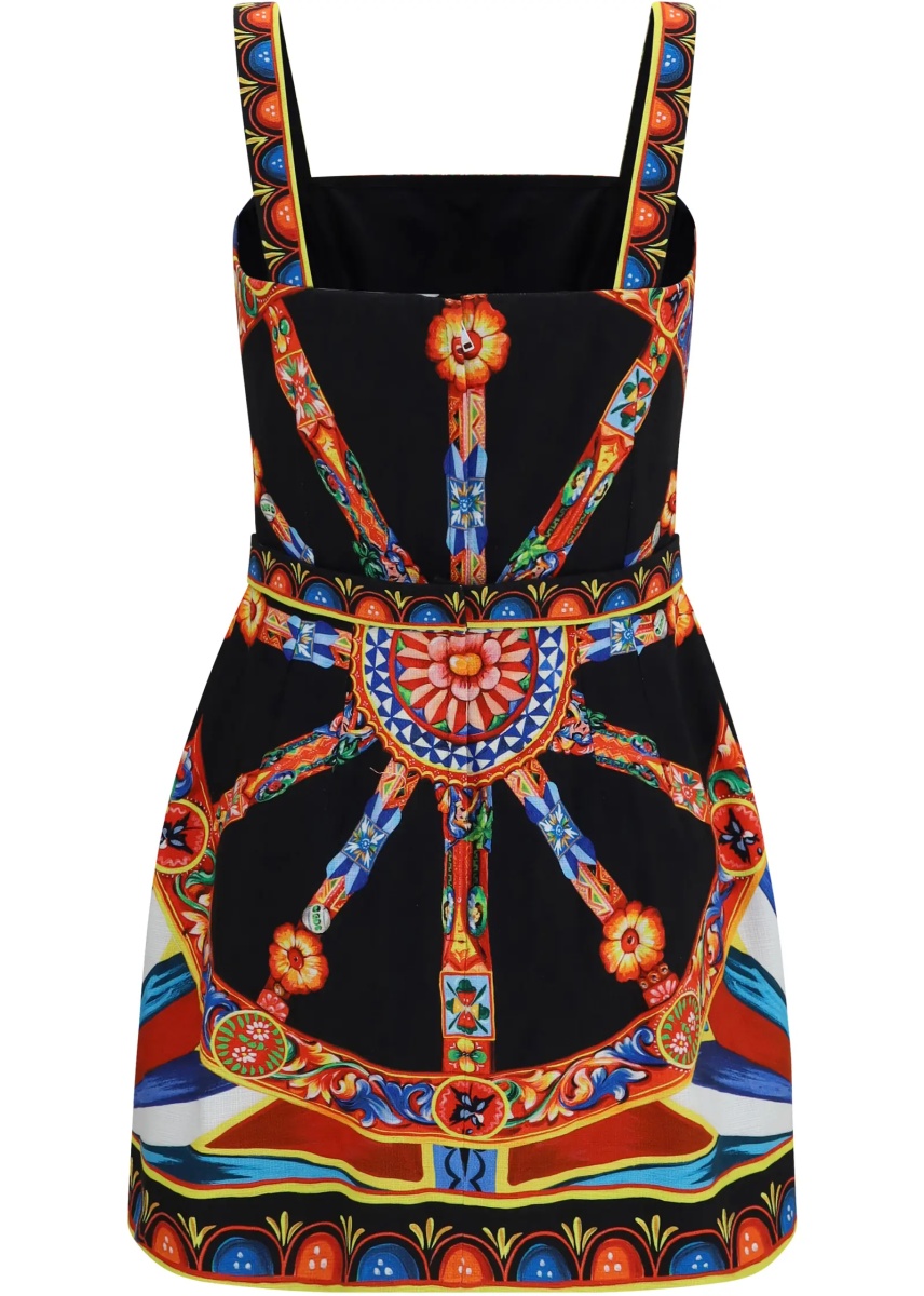 Rochii Fitted printed Boat-neck Dress - Img 2