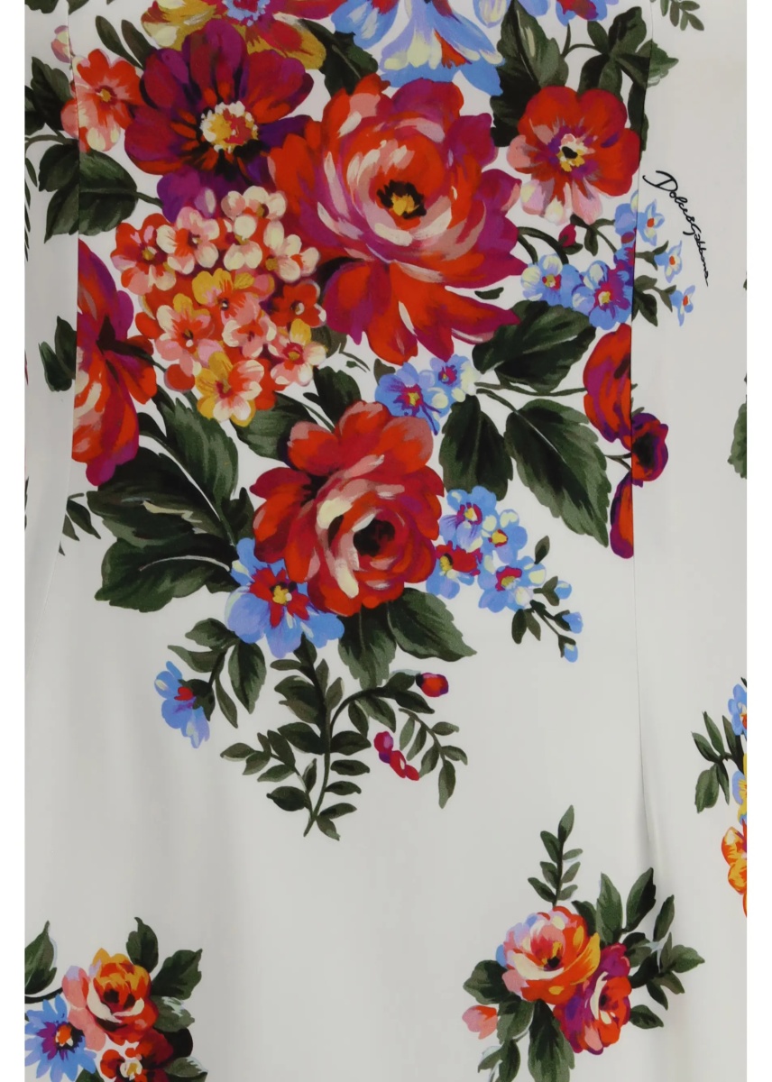Rochii Floral Print Stretch Viscose Dress - Img 3