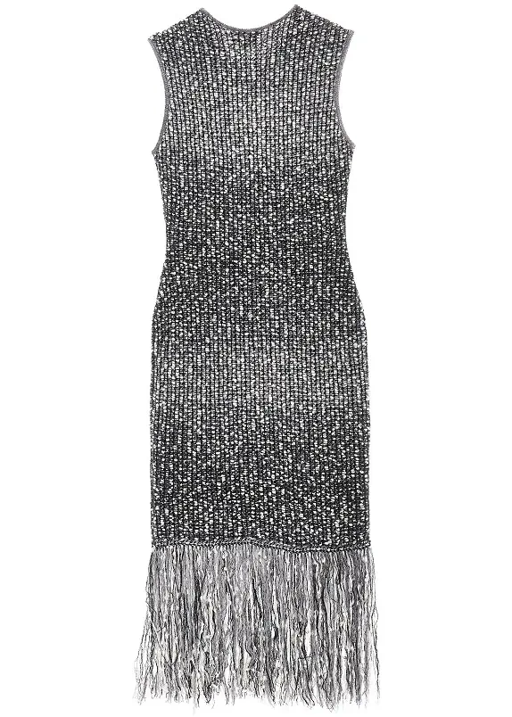 Rochii Fringed knit midi dress - Img 3