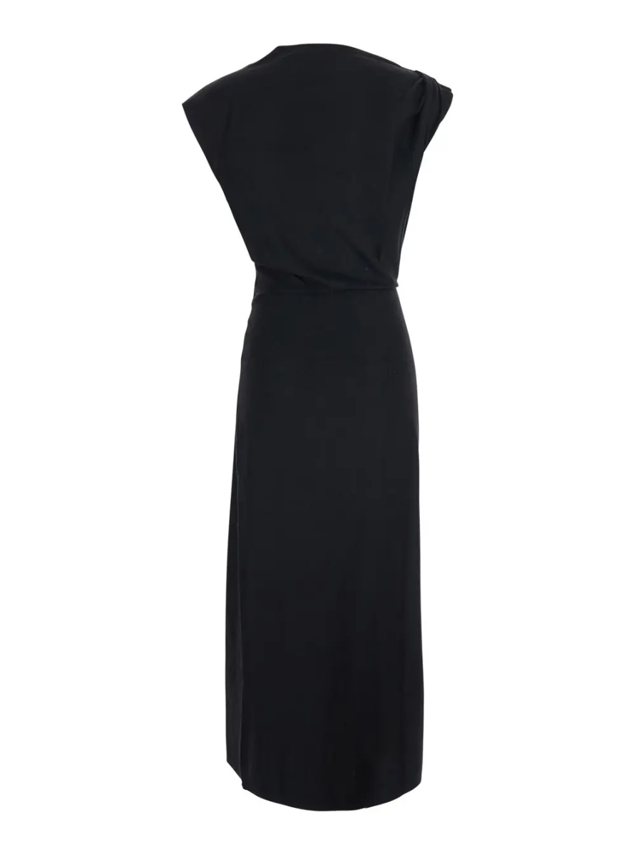Rochii Long Dress NAERYS-GC with long sleeves and back closure in black women - Img 2