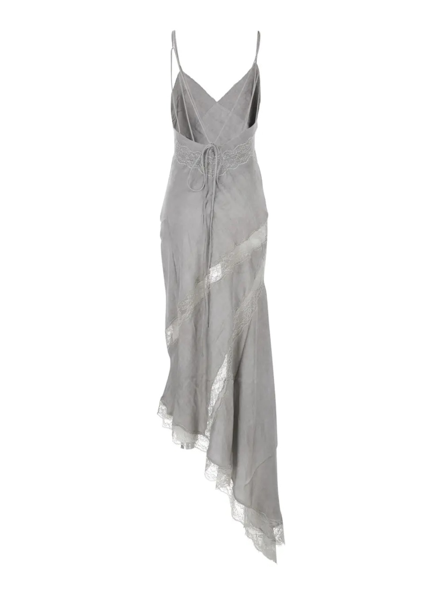 Rochii Long Dress 'Rosetta' with Thin Straps and Asymmetrical Design in Gray for Women - Img 2