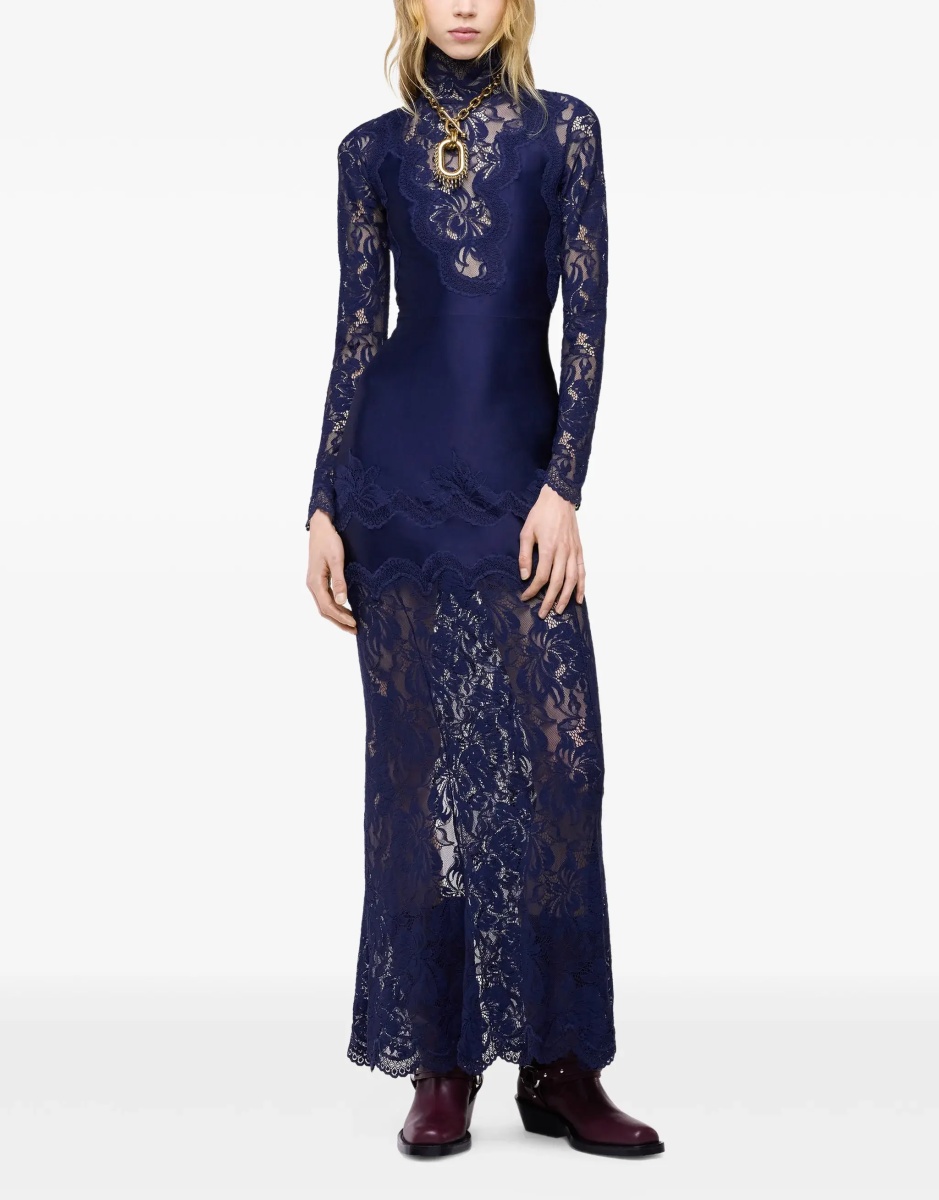 Rochii Long lace and jersey Dress - Img 4