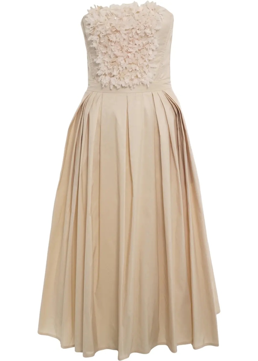 Rochii Midi dress with floral appliqués - Img 2