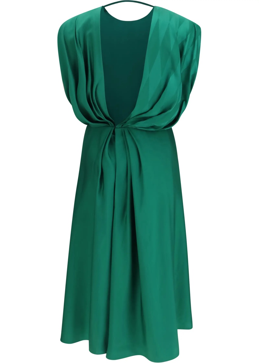 Rochii Midi silk Dress with twist detail - Img 2