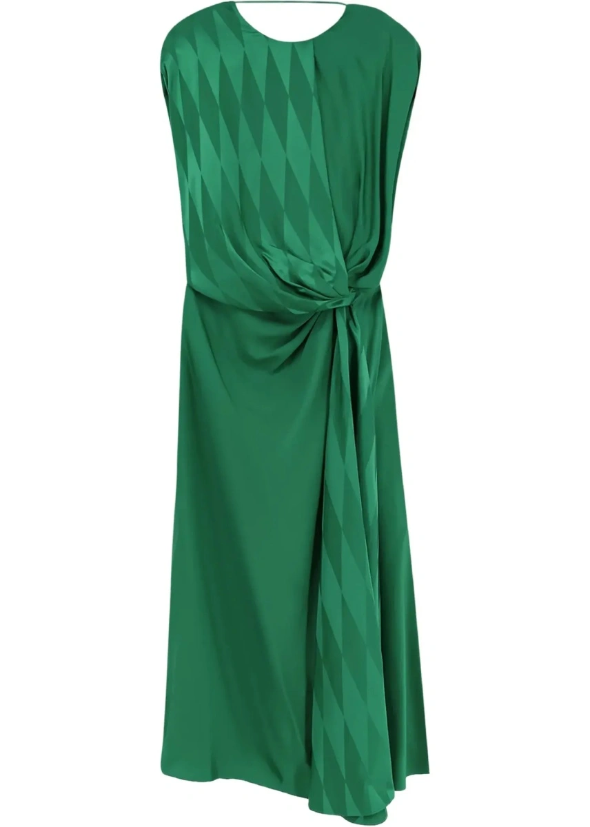 Rochii Midi silk Dress with twist detail - Img 6