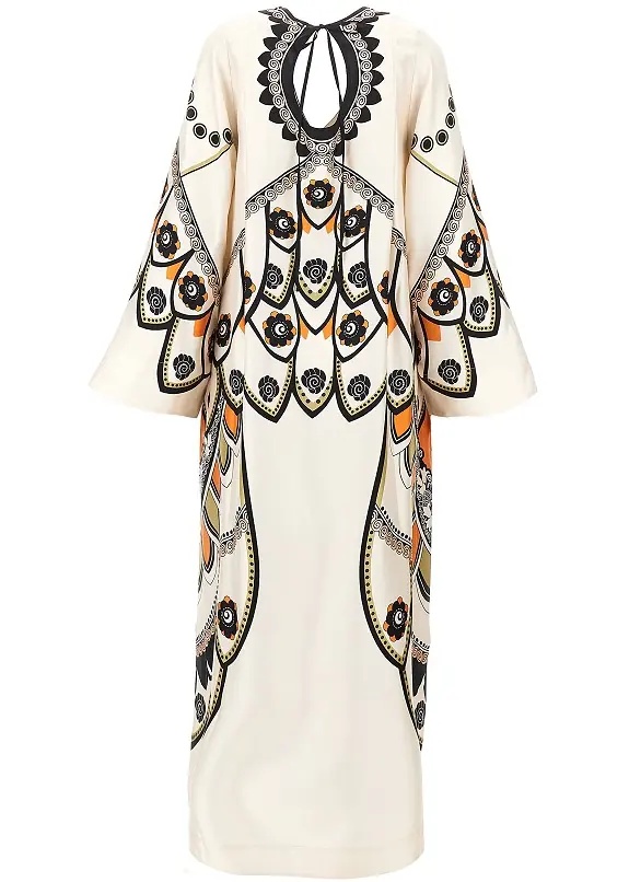 Rochii Printed silk 'Twin Flame' long dress - Img 3