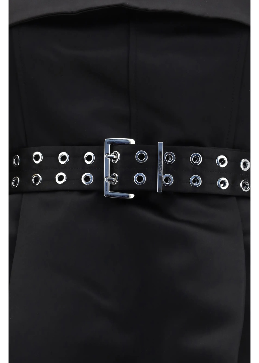 Rochii Short satin Dress with a full skirt - Img 3