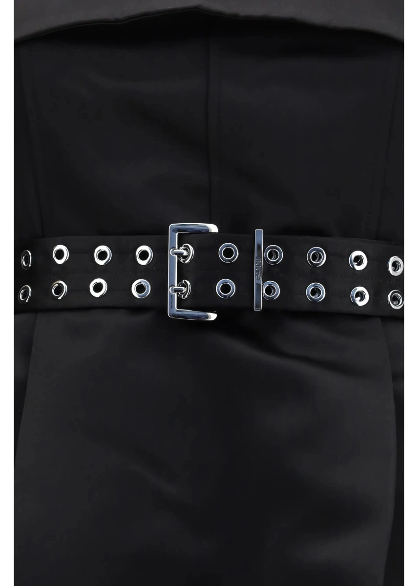 Rochii Short satin Dress with a full skirt - Img 3