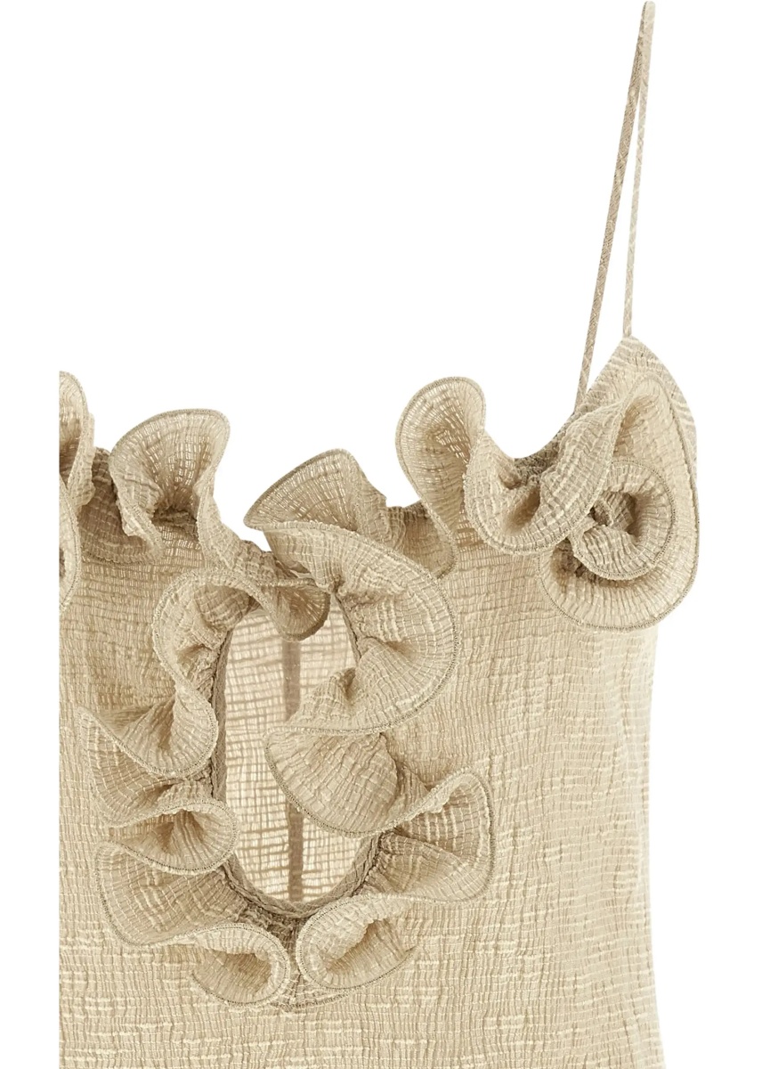Rochii Sleeveless crêpe beach mini Dress - Img 6