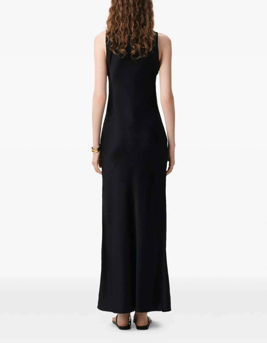 Rochii Sleeveless long fluid satin Dress - Img 6