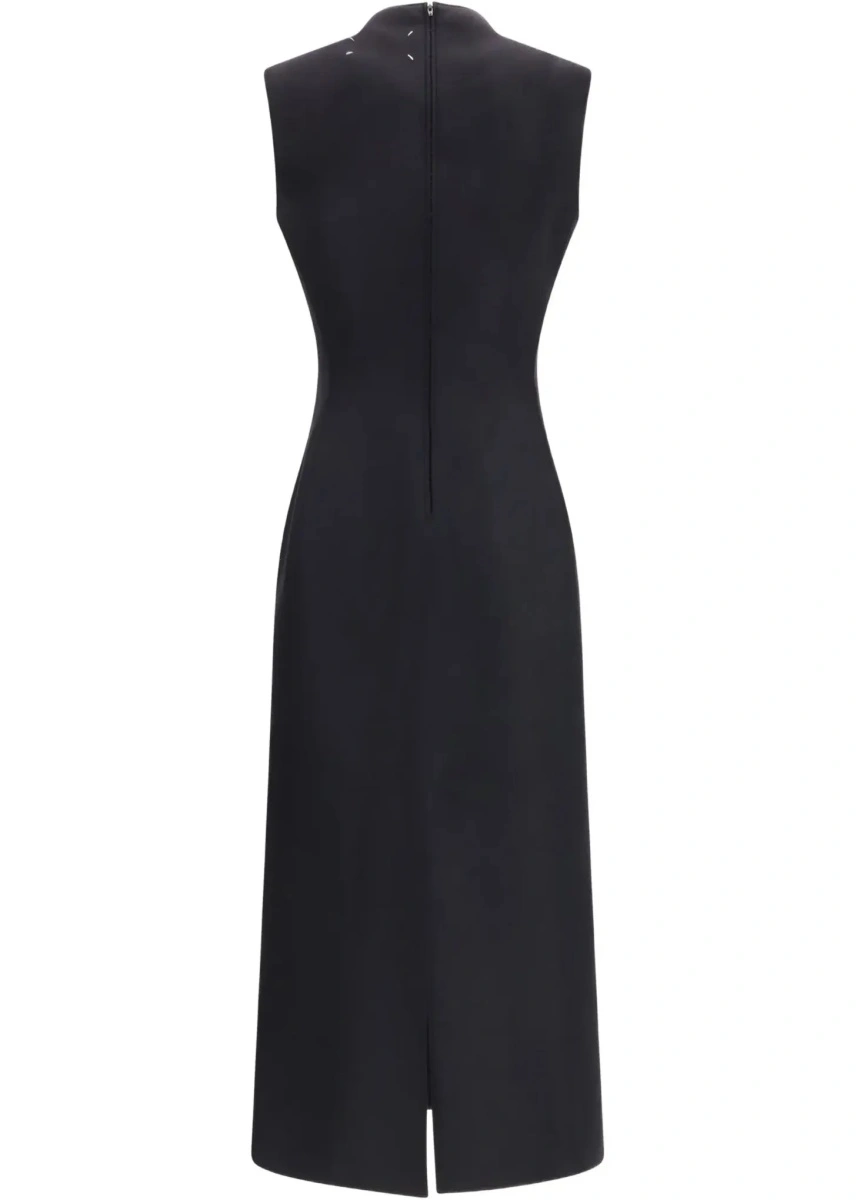 Rochii Sleeveless virgin wool midi Dress - Img 4