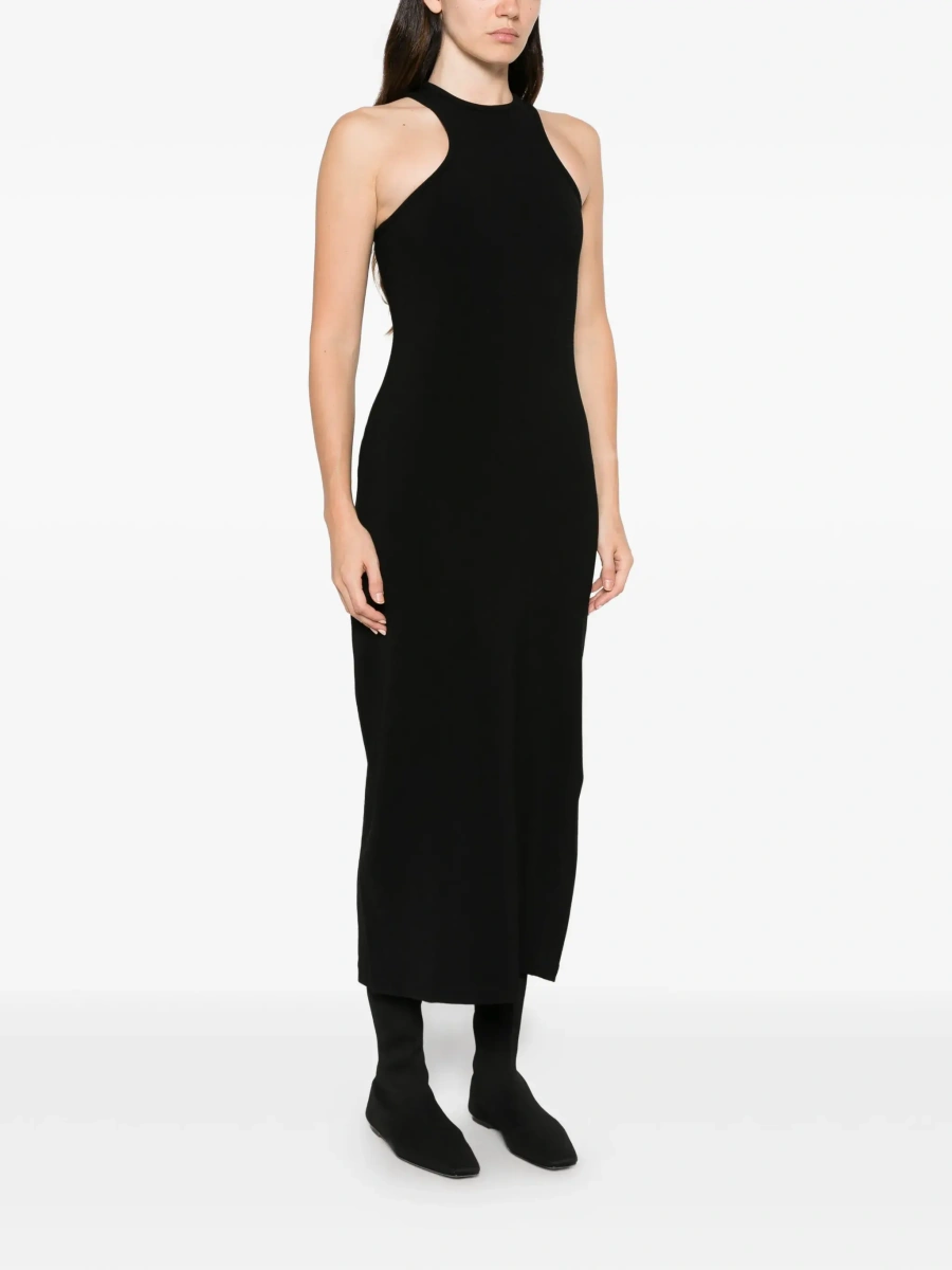 Rochii TOTÊME Black Long dress with racerback in wool blend for women - Img 5