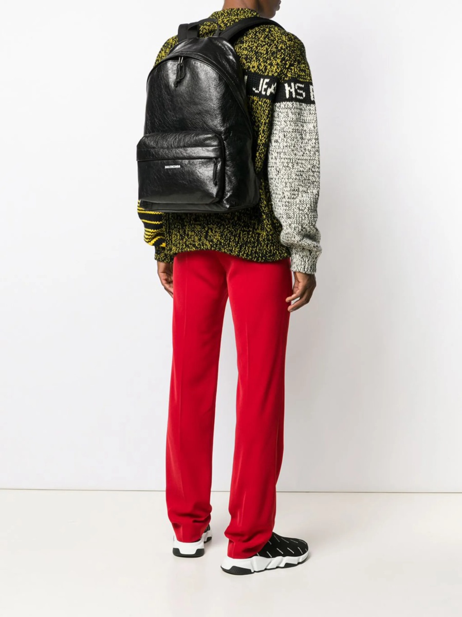 Rucsac Balenciaga negru din piele - Img 2