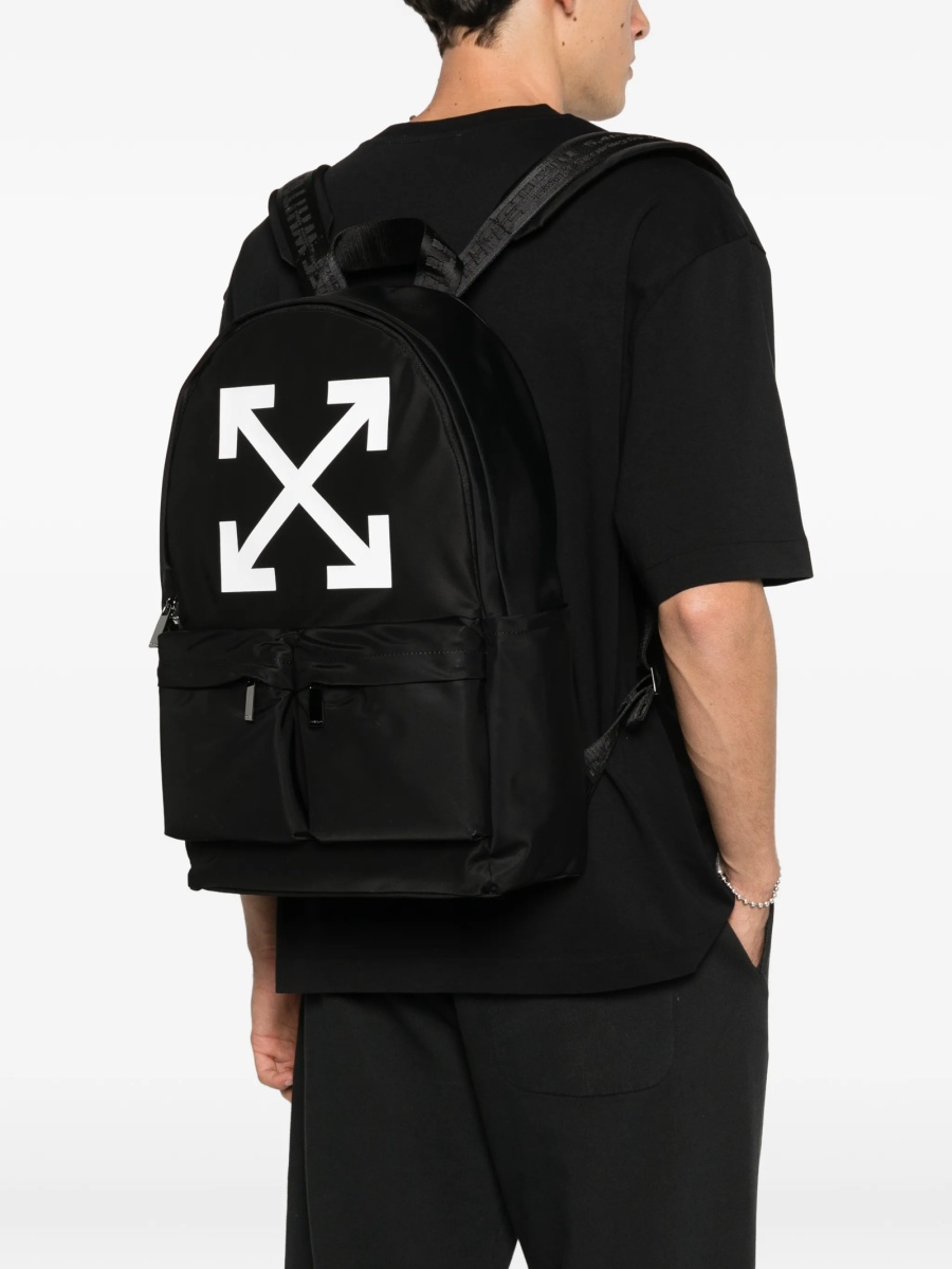 Rucsac Off-White negru din material textil - Img 2