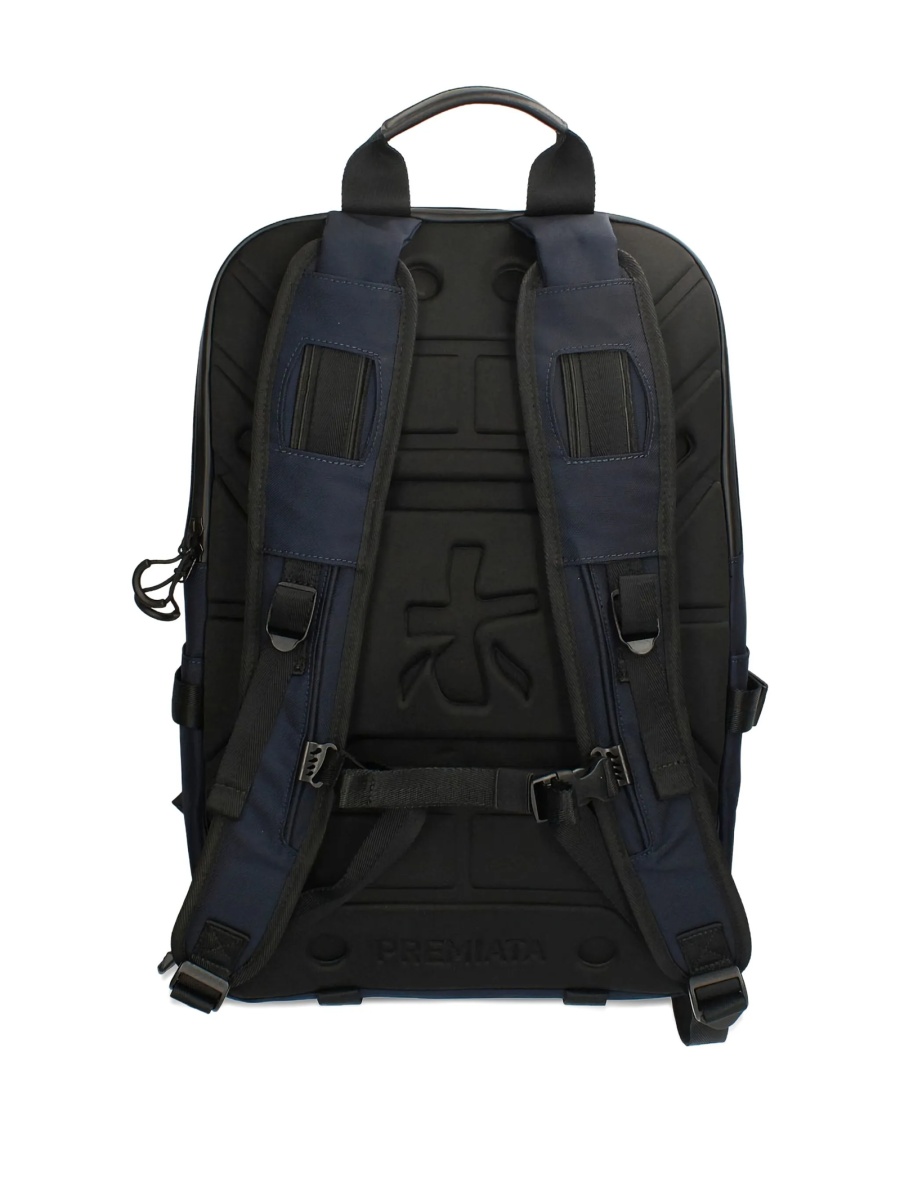 Rucsac Premiata albastru din piele si nylon - Img 2