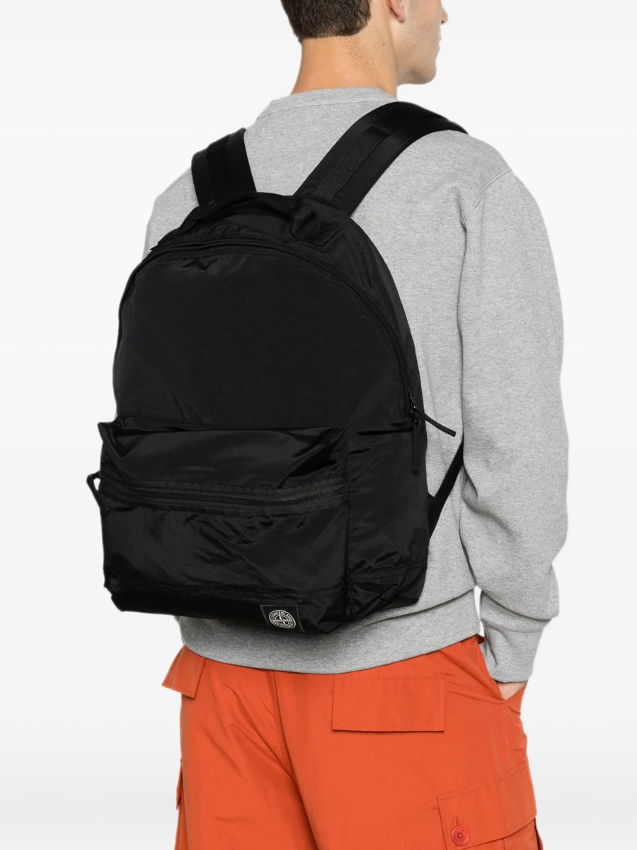 Rucsac Stone Island negru din poliamida - Img 2