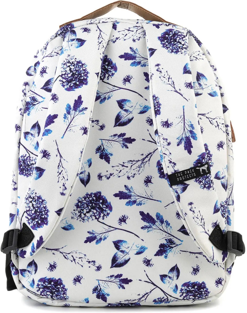 Rucsac THE SOCIETY PACK XCLASSIC BACKPACK WHITE BLUE FLOWER ALLOVER - Img 4