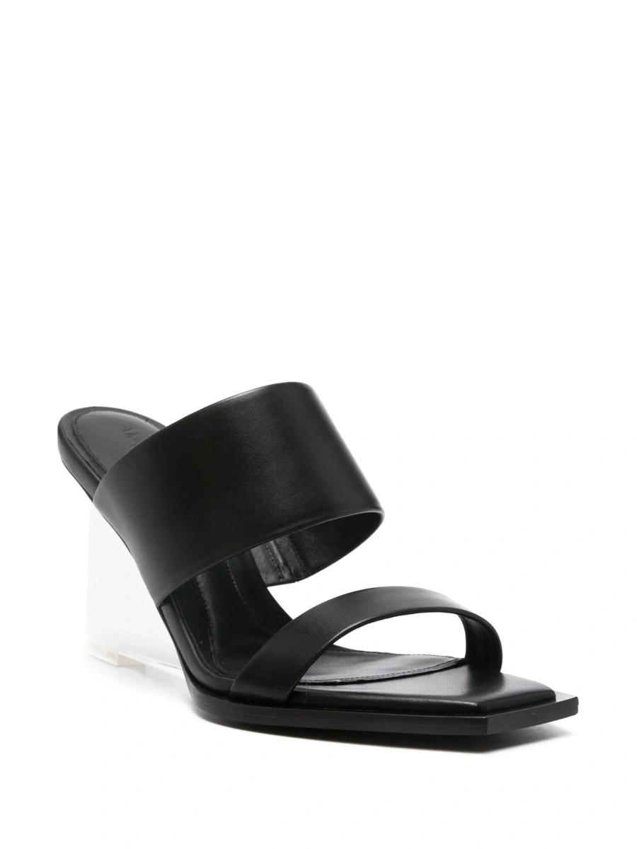 Saboti Alexander McQueen negri din piele si plexiglass - Img 2