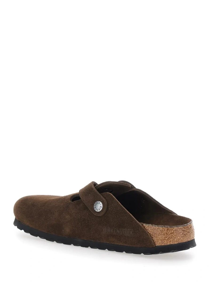 Saboti Birkenstock 'Boston' maro din piele intoarsa - Img 3