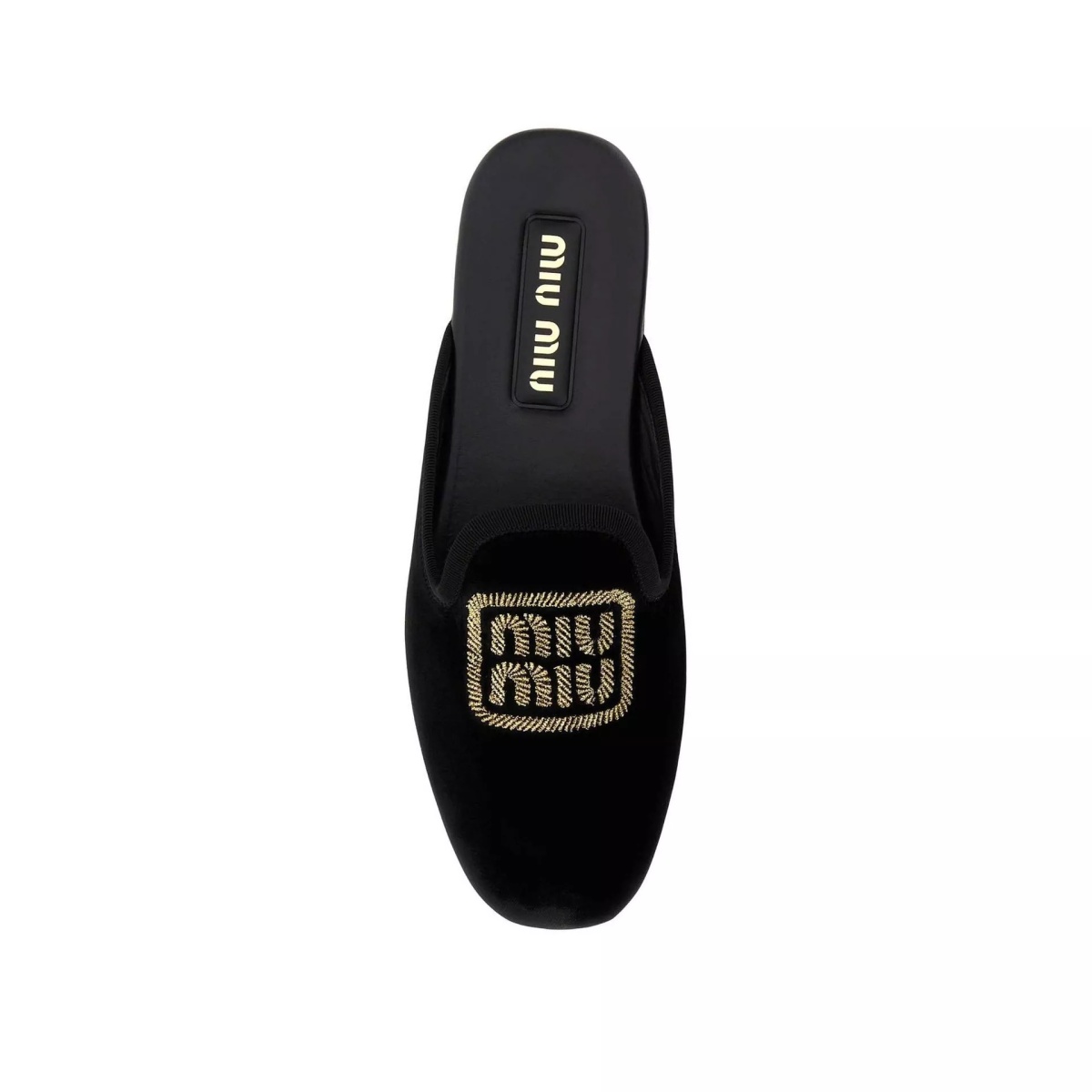 Saboti Miu Miu Logo Embroidered Slip-On Mules - Img 3