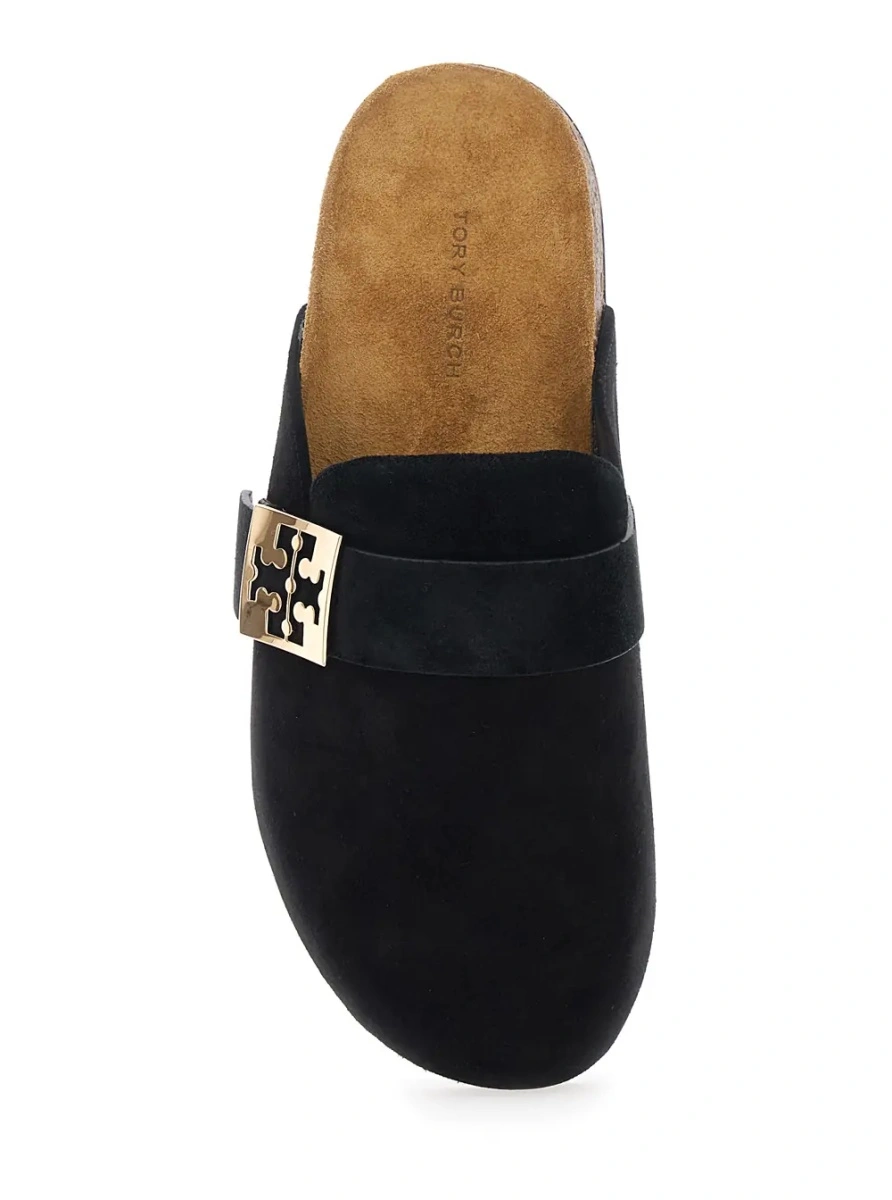 Saboti Tory Burch negri din piele intoarsa - Img 4