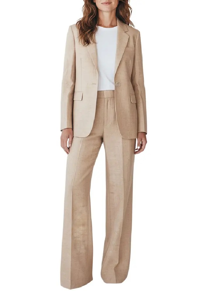 Sacou 'Adrianne' linen-blend tailored suit - Img 2