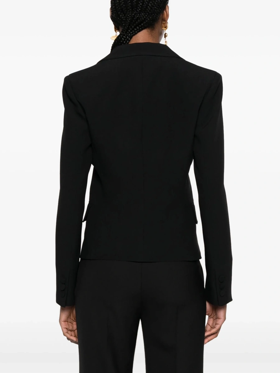 Sacou Alberta Ferretti negru din acetat si vascoza - Img 4