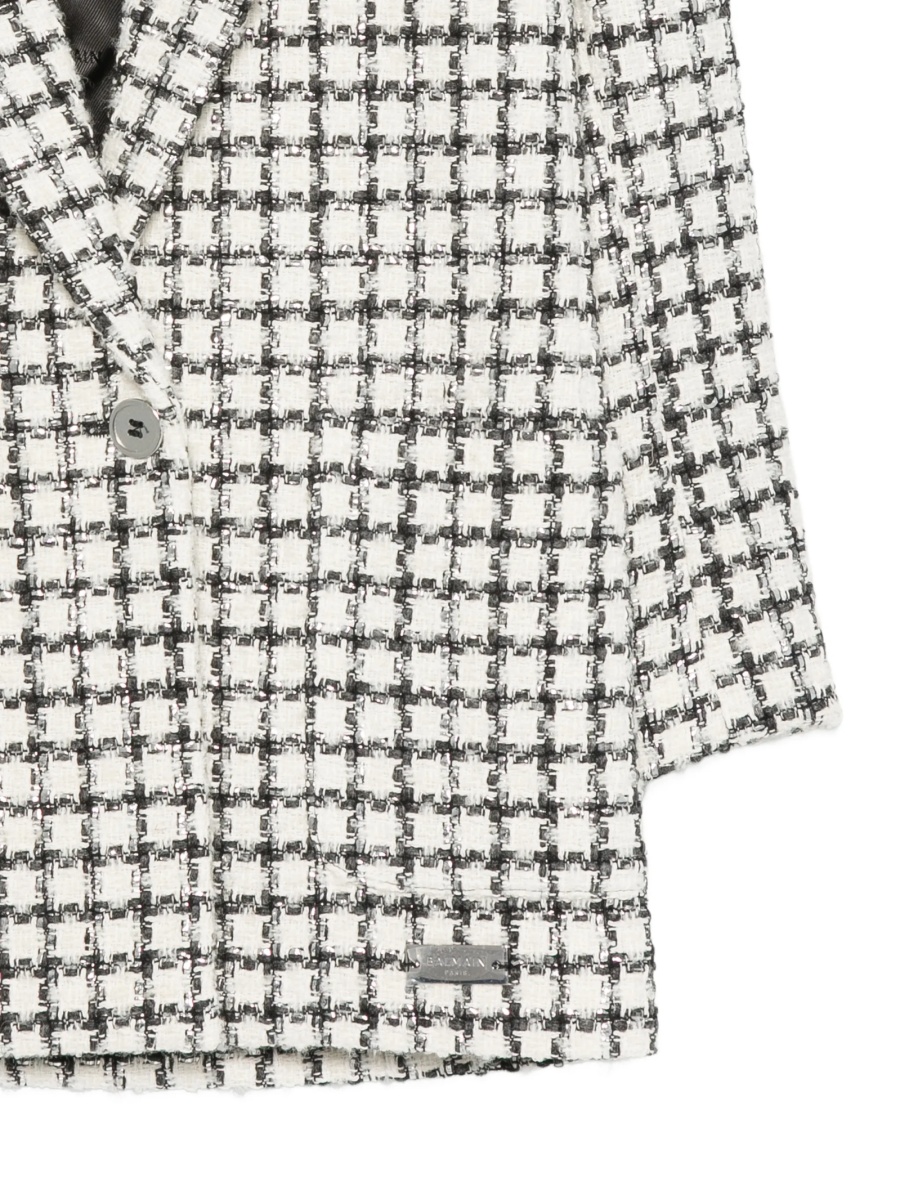 Sacou Balmain alb din material textil si lana - Img 3