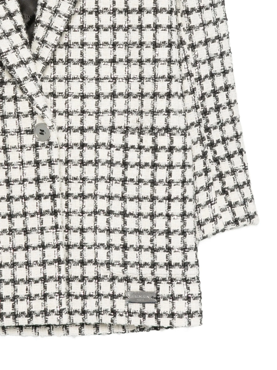Sacou Balmain alb din material textil si lana - Img 3