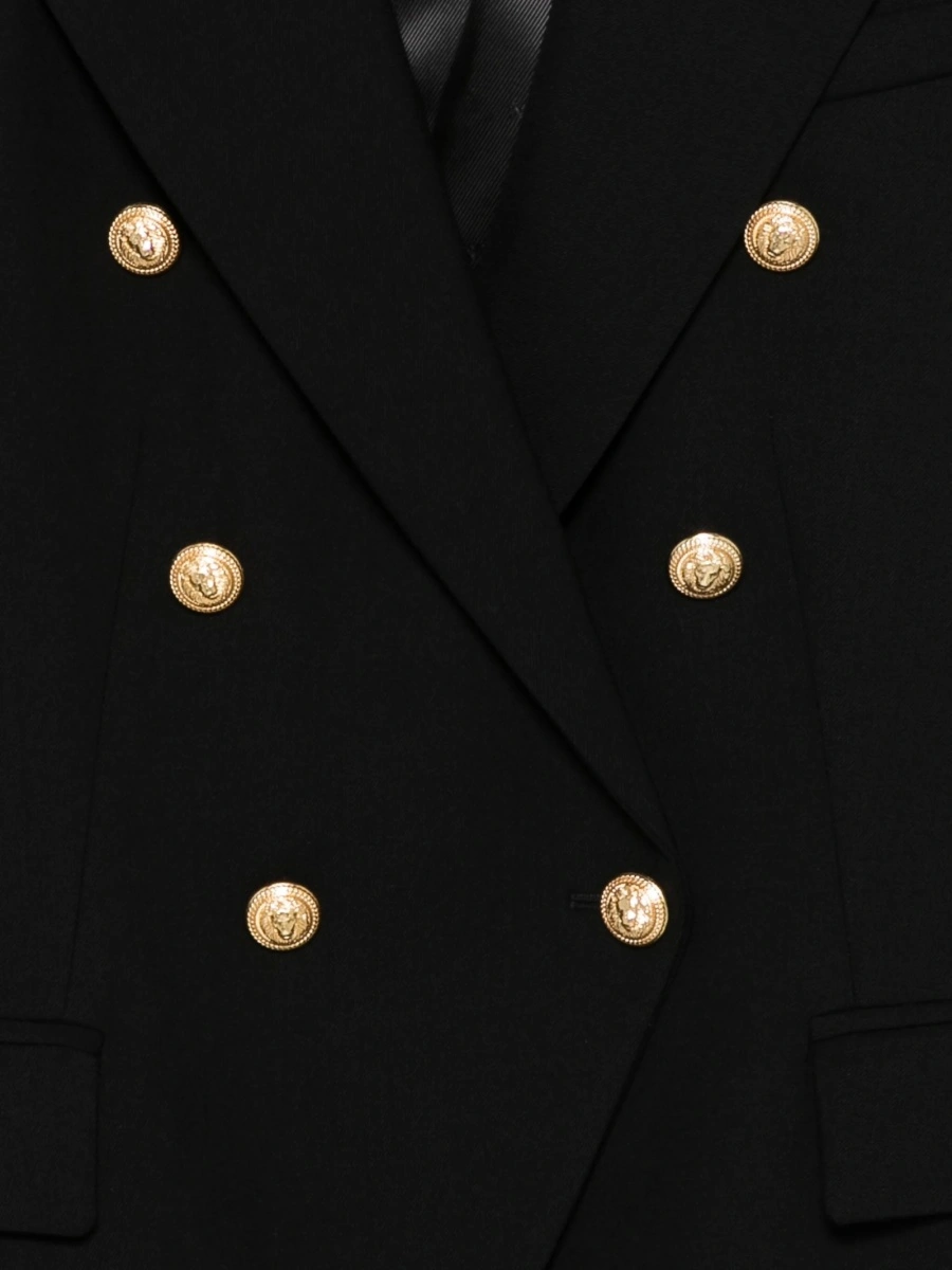 Sacou Balmain negru din elastan si lana - Img 3