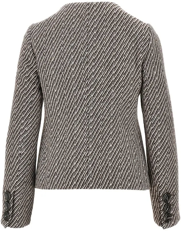 Sacou Diagonal striped wool-blend jacket - Img 3