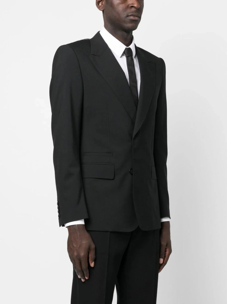 Sacou Dolce &amp; Gabbana negru din elastan si lana - Img 3