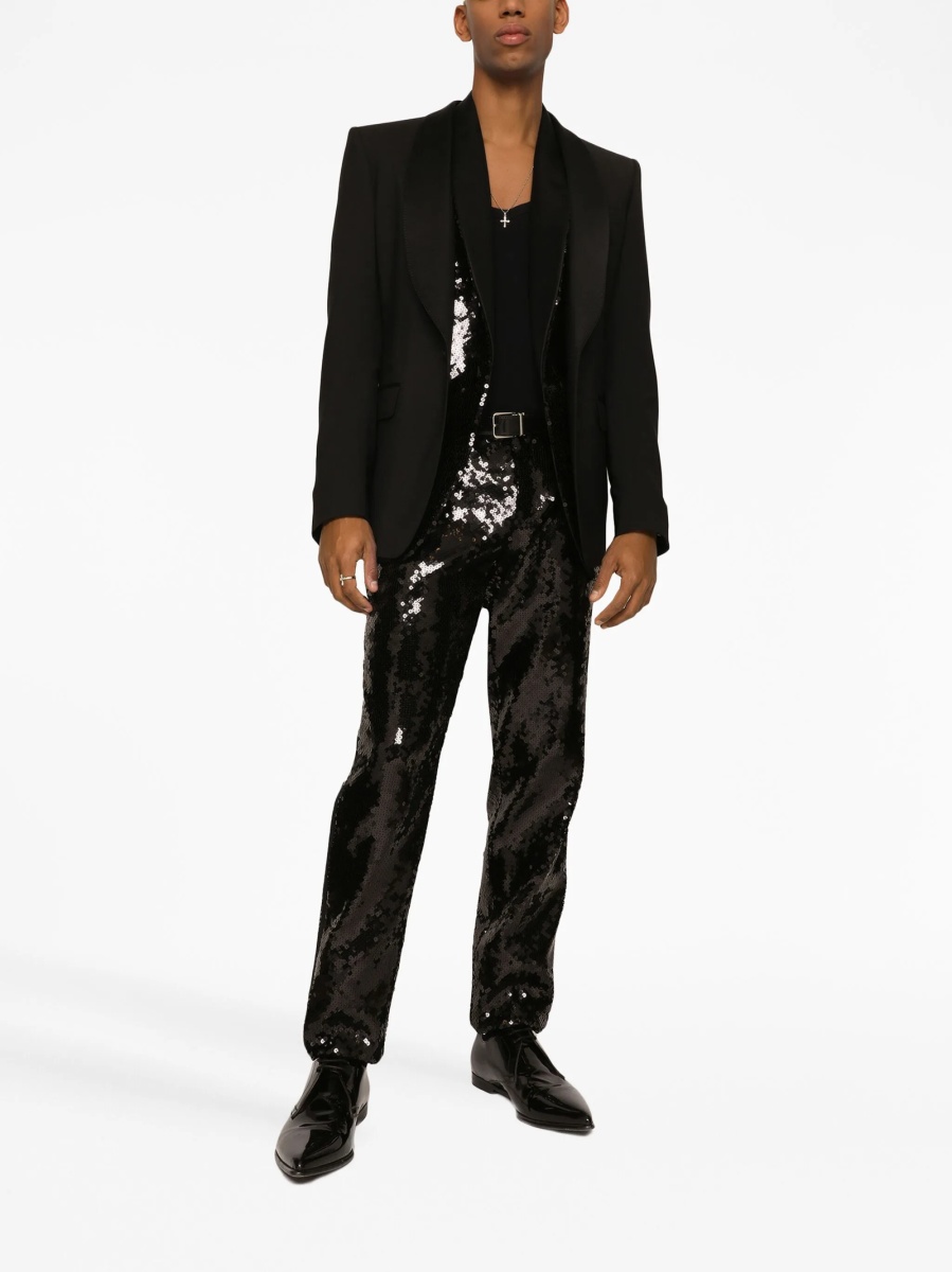 Sacou Dolce &amp; Gabbana negru din lana si polyester - Img 2