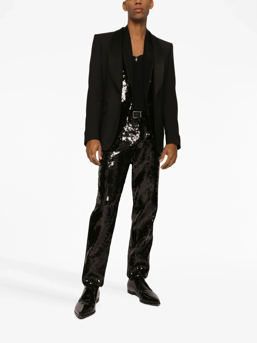 Sacou Dolce &amp; Gabbana negru din lana si polyester - Img 2
