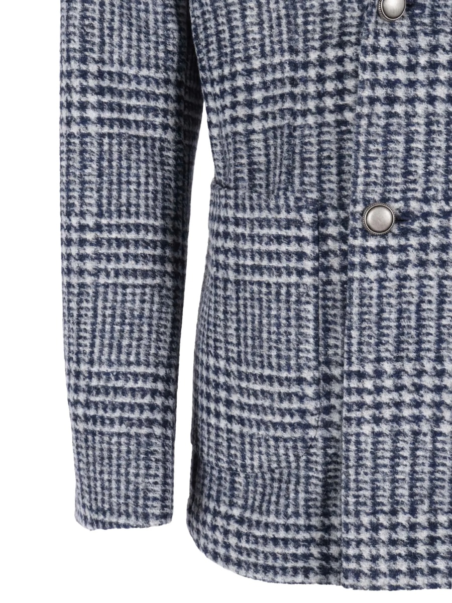 Sacou elegant BRERAS MILANO albastru din polyester si acrilic - Img 3