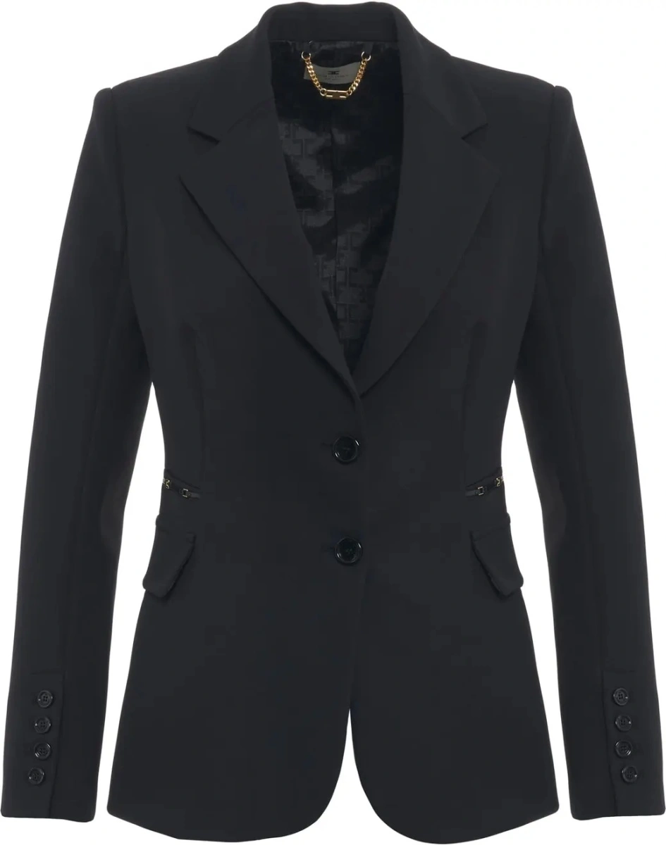 Sacou Elisabetta Franchi negru slim fit - Img 2