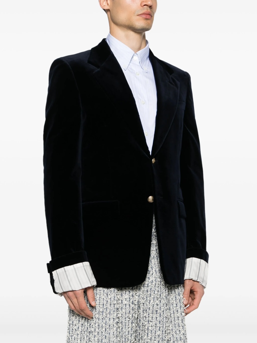 Sacou Gucci albastru din elastan si bumbac - Img 3
