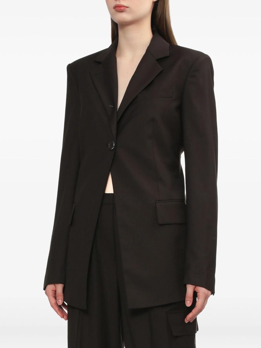 Sacou HELMUT LANG maro din polyester si lana - Img 3