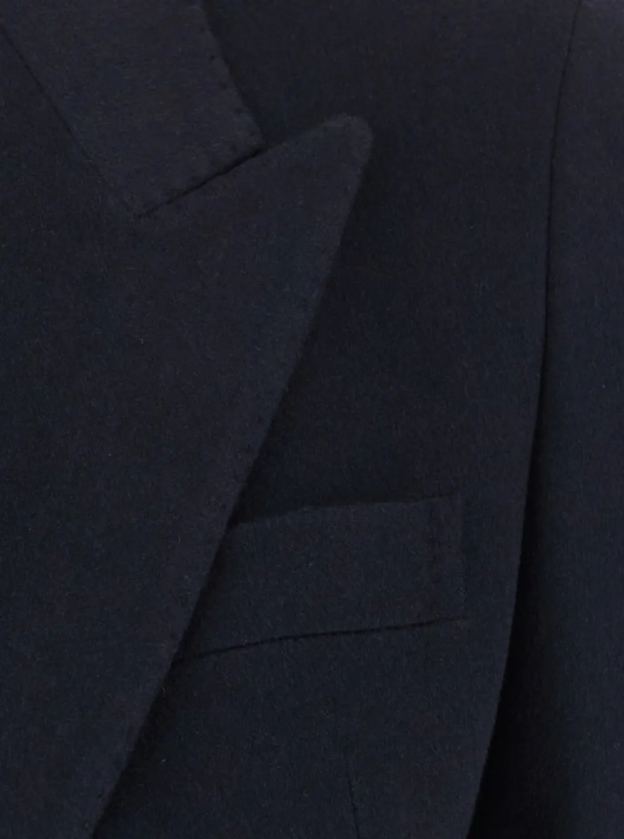 Sacou Jacket with essential line in blue Fabric for women - Img 3