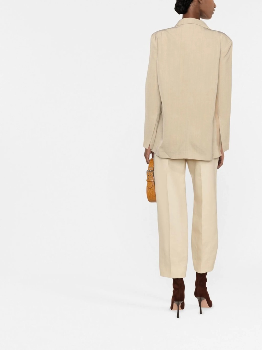 Sacou JACQUEMUS neutru din matase si vascoza - Img 3