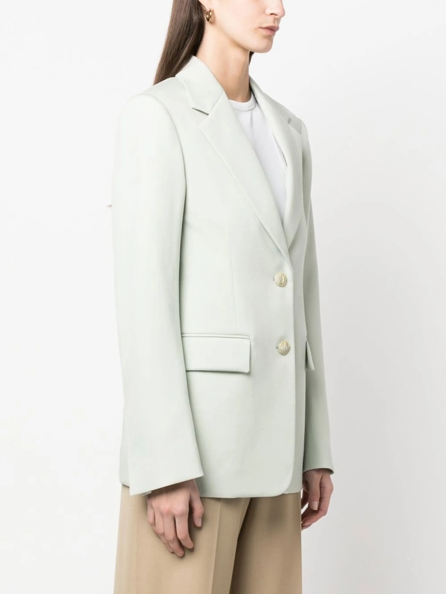Sacou Lanvin verde din lana si corn - Img 3