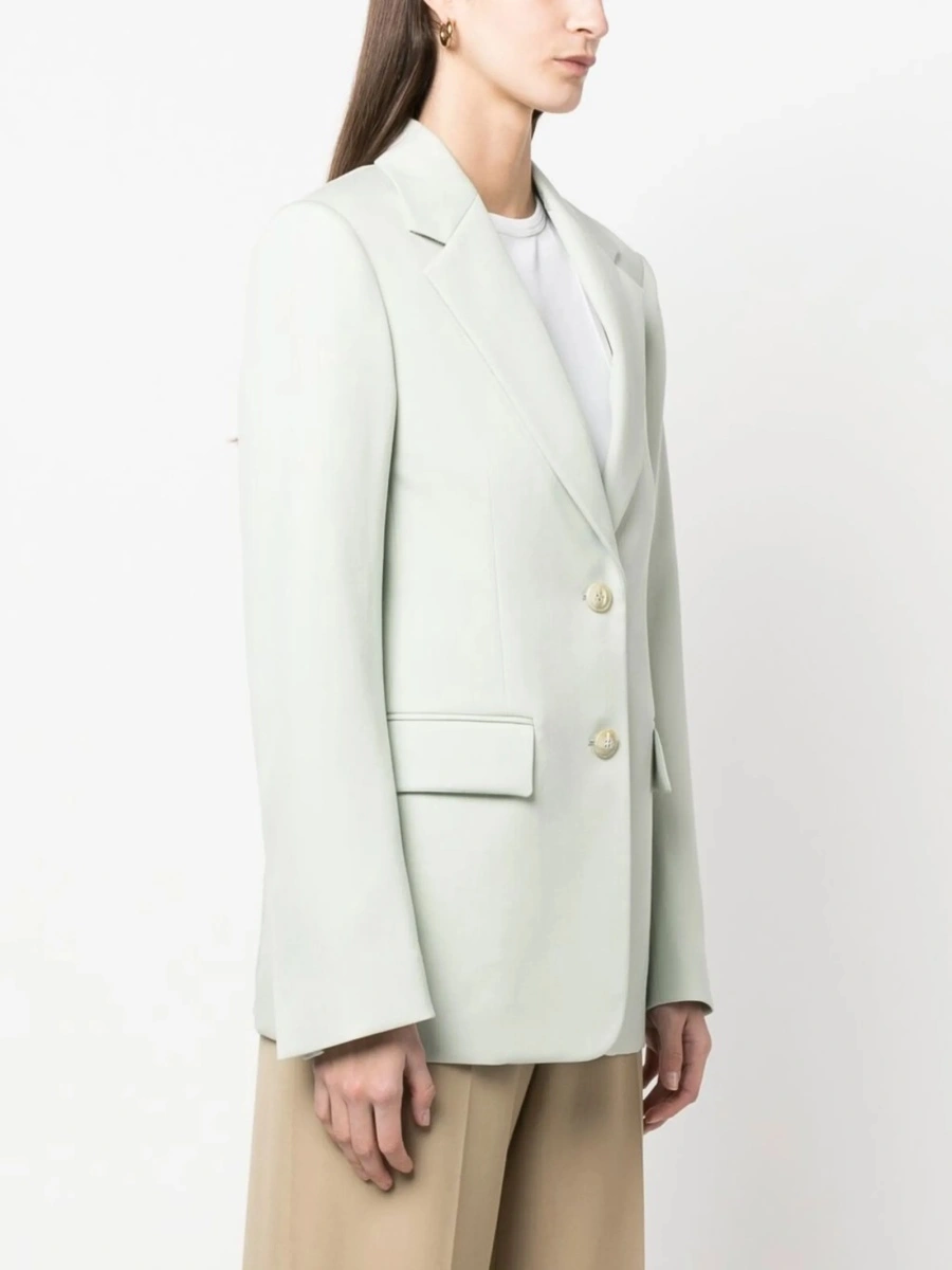 Sacou Lanvin verde din lana si corn - Img 3