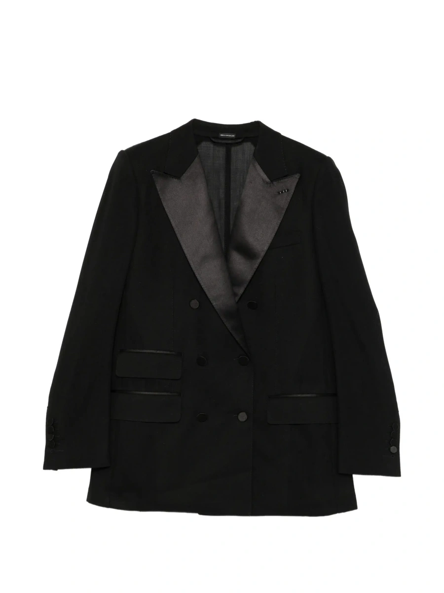 Sacou light virgin wool double breasted tuxedojacket - Img 7