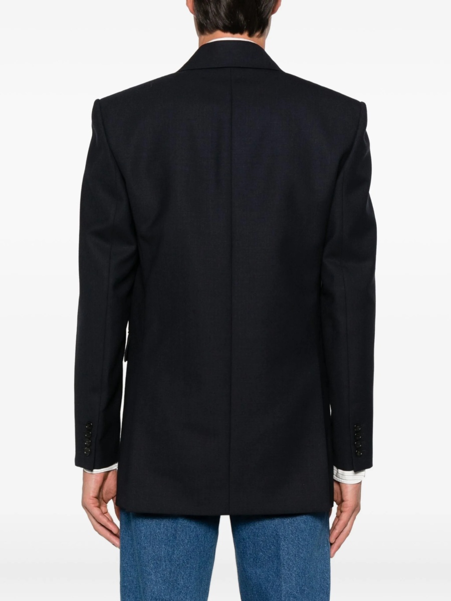 Sacou Saint Laurent albastru din lana - Img 4
